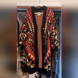 Farm Rio Geometric Patterned Cardigan